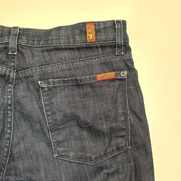 7 For All Mankind Jeans Women’s Size 29 Charlize Flare  Blue Stretch Denim 31x30 - Picture 13 of 13